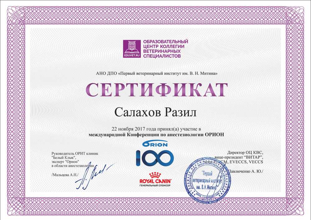 Certificate Salakhov RI 1